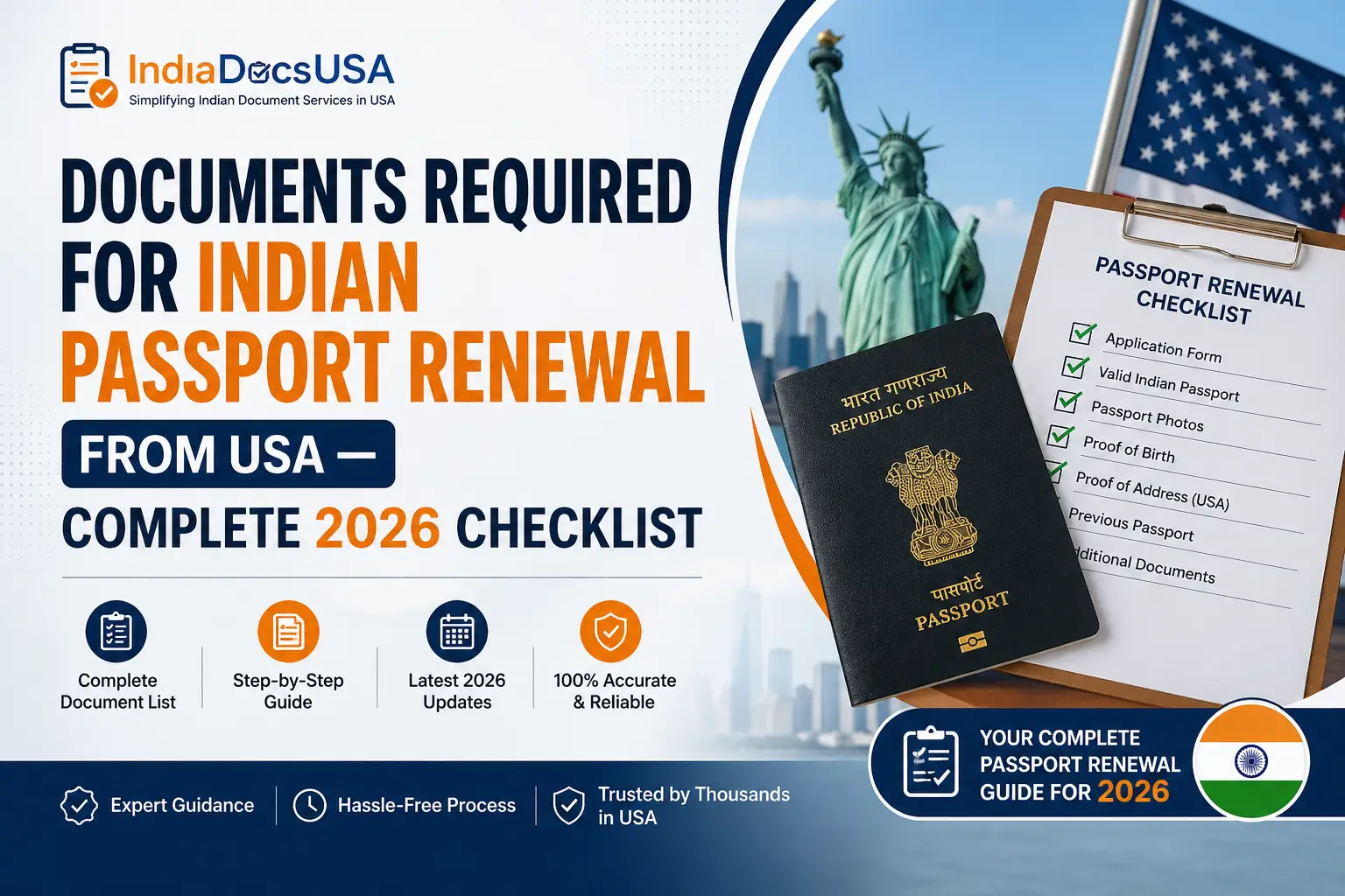 Indian passport renewal New York 2026 — Complete Guide by IndiaDocsUSA